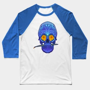 Sugar Skull purple Baseball T-Shirt